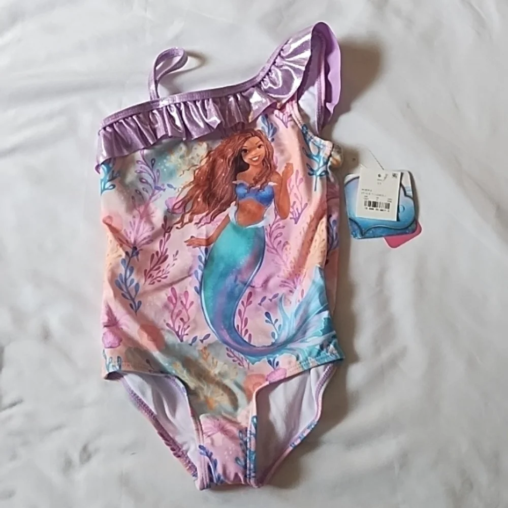NWT Disney Little Mermaid Swimsuit Sz3T